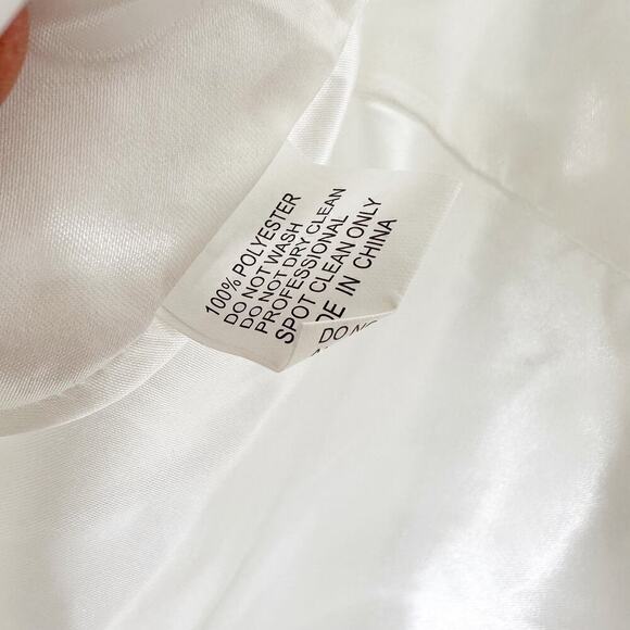 NWT Mac Duggal Ruffle Shoulder Empire Waist Dress 48952 Women's White Size 2 - Picture 5 of 7